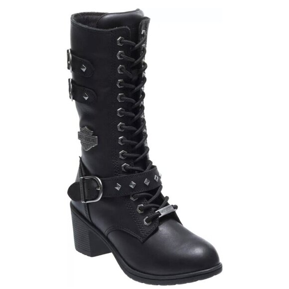 Harley Davidson Womens Aldale 9.75” WP Motorcycle Boots Black Sz 5 NEW No Box - Picture 8 of 10
